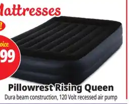 Ocean State Job Lot Intex Queen Dura-Beam Pillow Rest Raised Air Mattress with Internal Pump offer