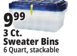 Ocean State Job Lot Mr. Fresh Sweater Storage Bins 3-Count offer