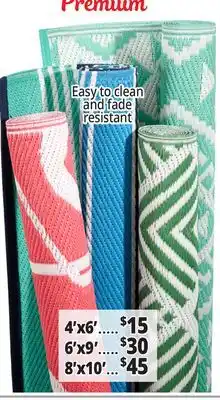 Ocean State Job Lot Premium Reversible Outdoor Rugs offer