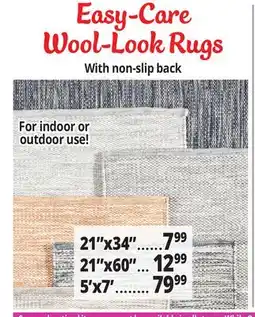 Ocean State Job Lot Easy-Care Wool-Look Rugs offer