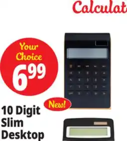 Ocean State Job Lot 10 Digit Slim Desktop Calculator offer