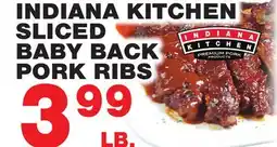 Bravo Supermarkets INDIANA KITCHEN BABY BACK PORK RIBS offer