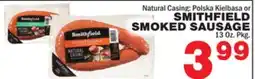 Bravo Supermarkets SMITHFIELD SMOKED SAUSAGE offer