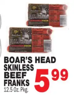 Bravo Supermarkets BOAR'S HEAD SKINLESS SKINLESS BEEF BEEF FRANKS offer