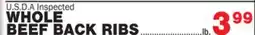 Bravo Supermarkets WHOLE BEEF BACK RIBS offer
