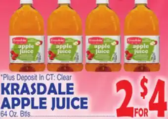 Bravo Supermarkets KRASDALE APPLE JUICE offer