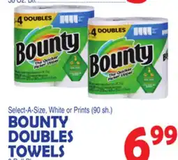 Bravo Supermarkets BOUNTY DOUBLES TOWELS offer