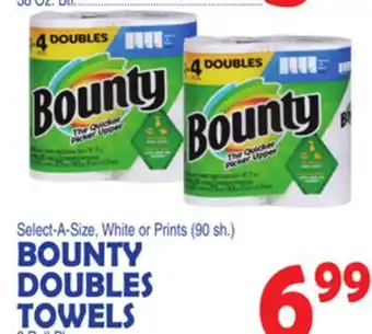 Bravo Supermarkets BOUNTY DOUBLES TOWELS offer