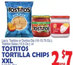 Bravo Supermarkets TOSTITOS TORTILLA CHIPS XXL 9-13 Oz. Bag offer