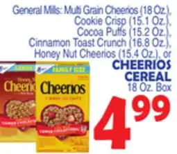 Bravo Supermarkets CHEERIOS CEREAL offer