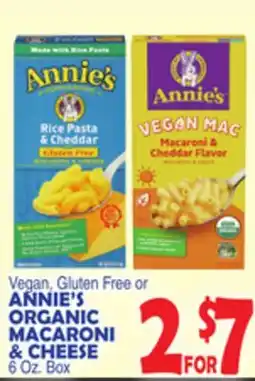 Bravo Supermarkets ANNIE'S ORGANIC MACARONI & CHEESE offer