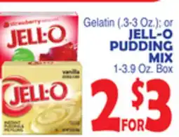 Bravo Supermarkets JELL-O PUDDING MIX 1-3.9 Oz. Box offer