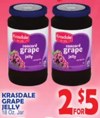 Bravo Supermarkets KRASDALE GRAPE JELLY offer