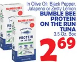 Bravo Supermarkets BUMBLE BEE PROTEIN ON THE RUN TUNA offer