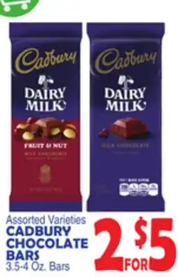 Bravo Supermarkets CADBURY CHOCOLATE BARS offer