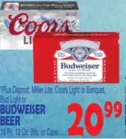 Bravo Supermarkets BUDWEISER BEER offer