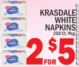 C Town KRASDALE WHITE NAPKINS offer