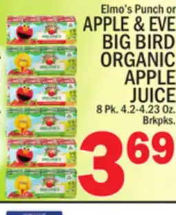 C Town APPLE & EVE BIG BIRD ORGANIC APPLE JUICE offer