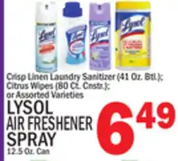 C Town LYSOL AIR FRESHENER SPRAY offer