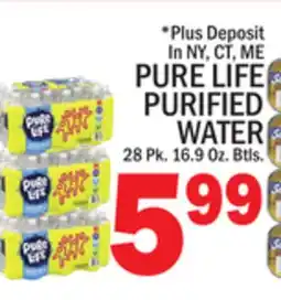 C Town PURE LIFE PURIFIED WATER offer