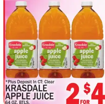 C Town KRASDALE APPLE JUICE offer