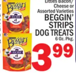 C Town BEGGIN' STRIPS DOG TREATS 6 Oz. Pkg offer