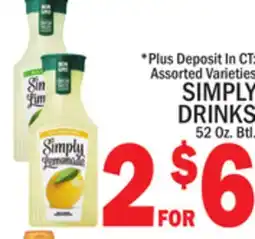 C Town SIMPLY DRINKS offer