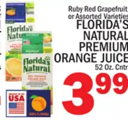 C Town FLORIDA'S NATURAL PREMIUM ORANGE JUICE offer