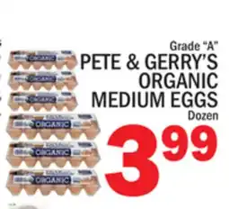 C Town PETE & GERRY'S ORGANIC MEDIUM EGGS offer
