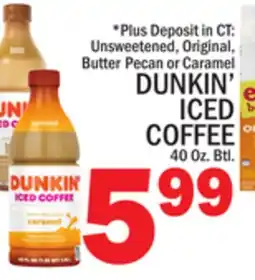 C Town DUNKIN' ICED COFFEE offer