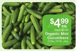 Fairway Store Market Organic Mini Cucumbers offer