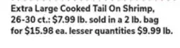 ACME Extra Large Cooked Tail On Shrimp offer