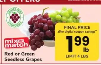 ACME Red or Green Seedless Grapes offer