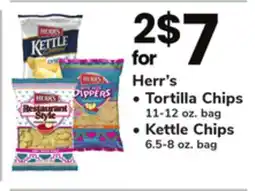 ACME Herr's Tortilla Chips 11-12 oz. bag Kettle Chips 6.5-8 oz. bag offer