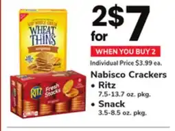 ACME Nabisco Crackers Ritz 7.5-13.7 oz. pkg. Snack 3.5-8.5 oz. pkg offer