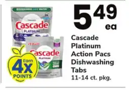 ACME Cascade Platinum Action Pacs Dishwashing Tabs offer