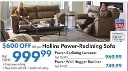 Boscov's Hollins Power-Reclining Sofa offer