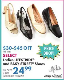 Boscov's SELECT Ladies LIFESTRIDE and EASY STREET Shoes offer