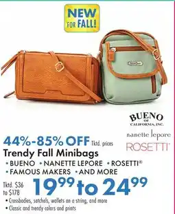 Boscov's Trendy Fall Minibags offer