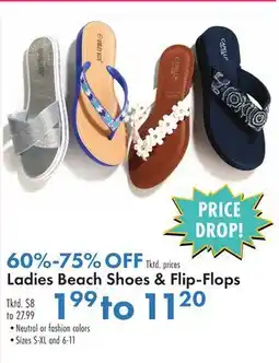 Boscov's Ladies Beach Shoes & Flip-Flops offer