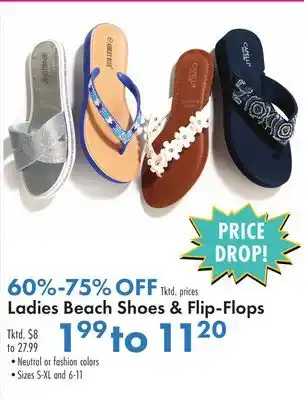 Boscov's Ladies Beach Shoes & Flip-Flops offer