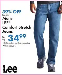 Boscov's Mens LEE Comfort Stretch Jeans offer