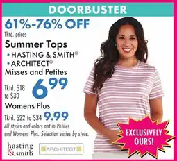 Boscov's Summer Tops offer