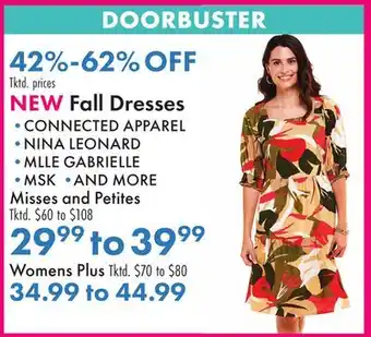Boscov's NEW Fall Dresses offer