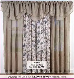 Boscov's Athena Print Curtain offer