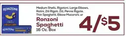 DeCicco & Sons Ronzoni Spaghetti offer