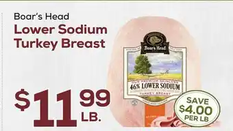 DeCicco & Sons Boar's Head Lower Sodium Turkey Breast offer