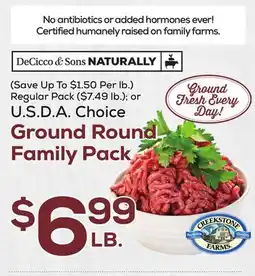 DeCicco & Sons Ground Round Family Pack offer