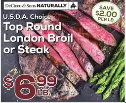 DeCicco & Sons Top Round London Broil or Steak offer