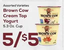 DeCicco & Sons Brown Cow Cream Top Yogurt offer